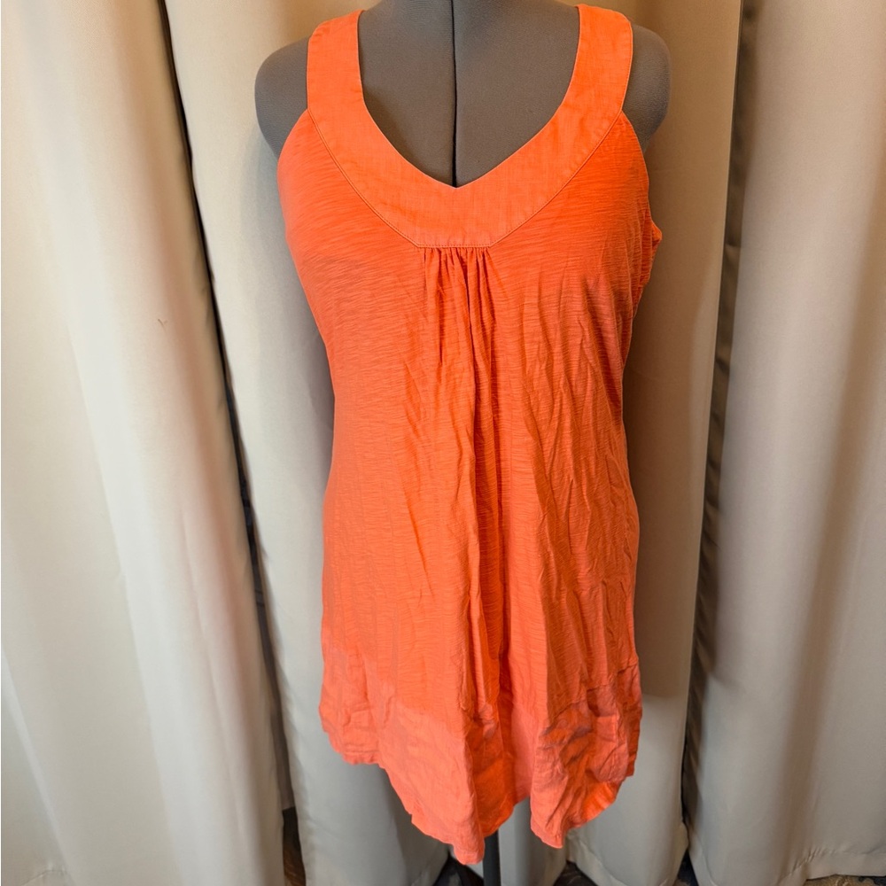 Tommy Bahama Orange Sundress with Asymmetrical Hem and Scoop Neck - Picture 2 of 6